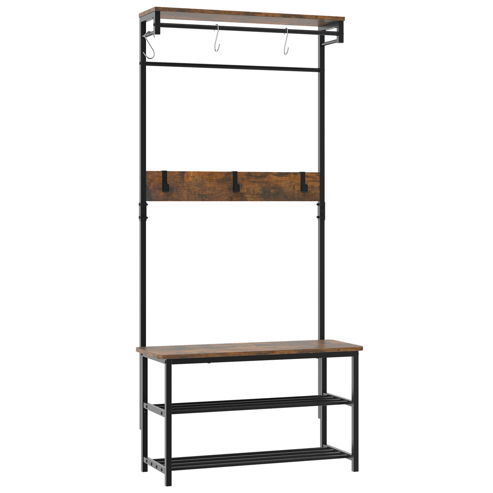 Shoe Tree - 4-in-1 Hall Tree: Coat Rack w/