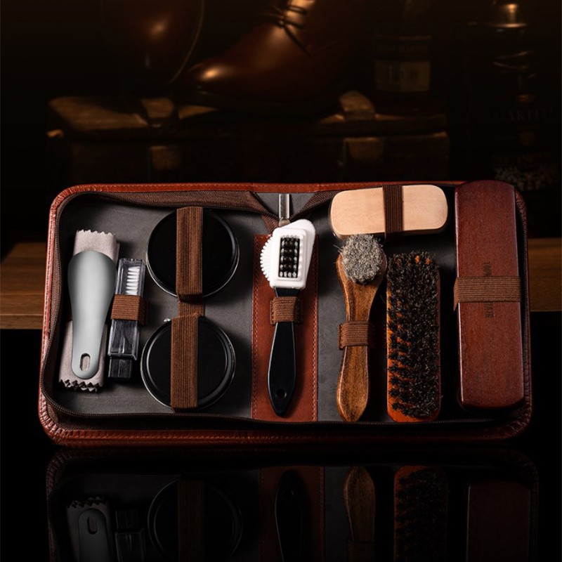 HorseHair Shoe Brush Set Leath - đánh giá và giá Shoe Cleaning Brush