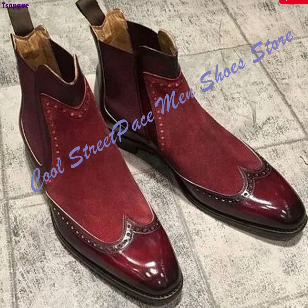Men Vintage Red Two Tone Chels - đánh giá và giá Leather Shoe Polish