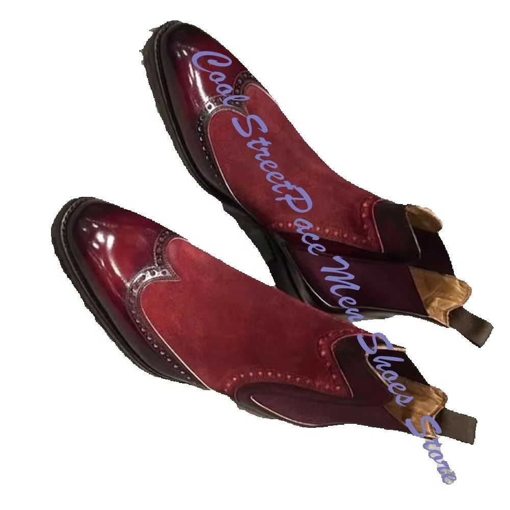 Men Vintage Red Two Tone Chels - đánh giá và giá Leather Shoe Polish