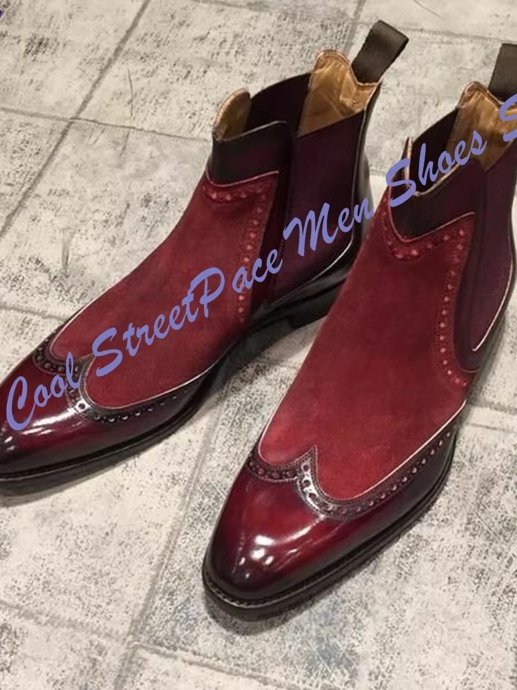 Men Vintage Red Two Tone Chels - đánh giá và giá Leather Shoe Polish