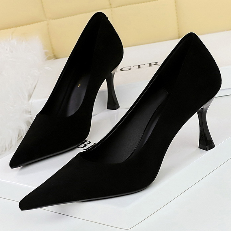 BIGTREE Shoes Suede Black Wome - đánh giá và giá Shoe Tree