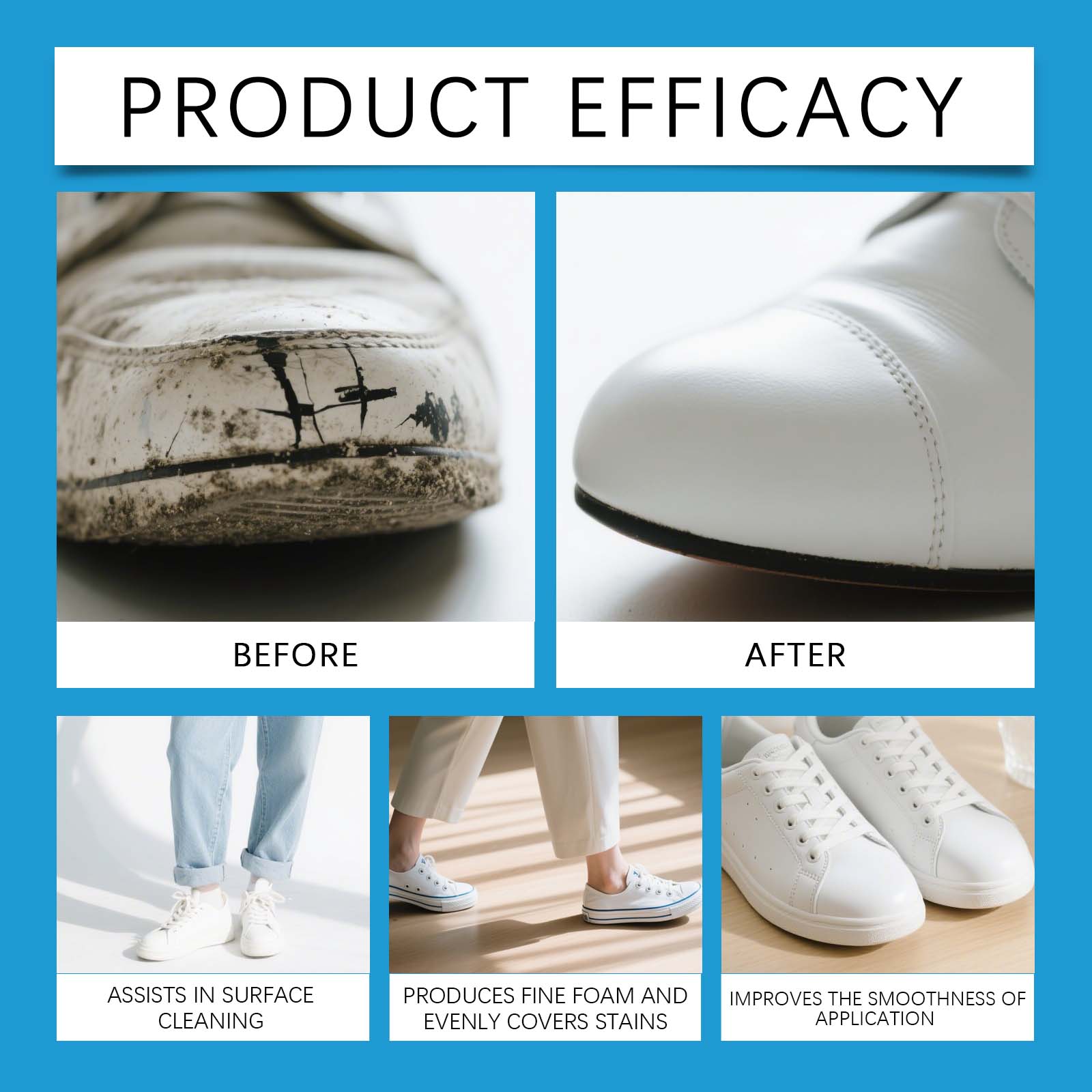 White Shoe Cleaner Cream Sneak - đánh giá và giá Sneaker Cleaner