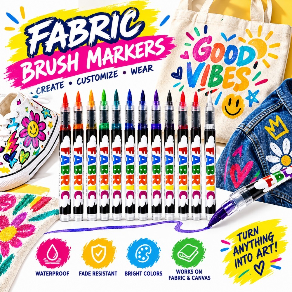 12/24/36 Colors Fabric Markers - đánh giá và giá Shoe Brush